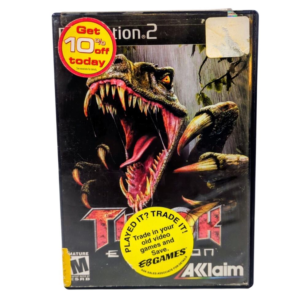 Turok Evolution PlayStation 2 PS2 Video Game FPS Dinosaur Hunting